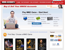 Tablet Screenshot of mmogaccounts.com